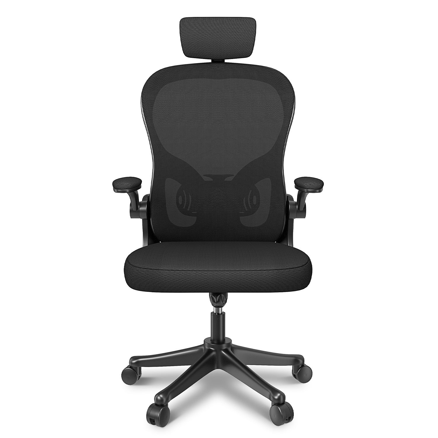Kontorsstol Ergonomisk Skrivbordsstol, Vridbar Datorstol med Vadderad Sittdyna för Hem/Kontor, Maxbelastning 150kg