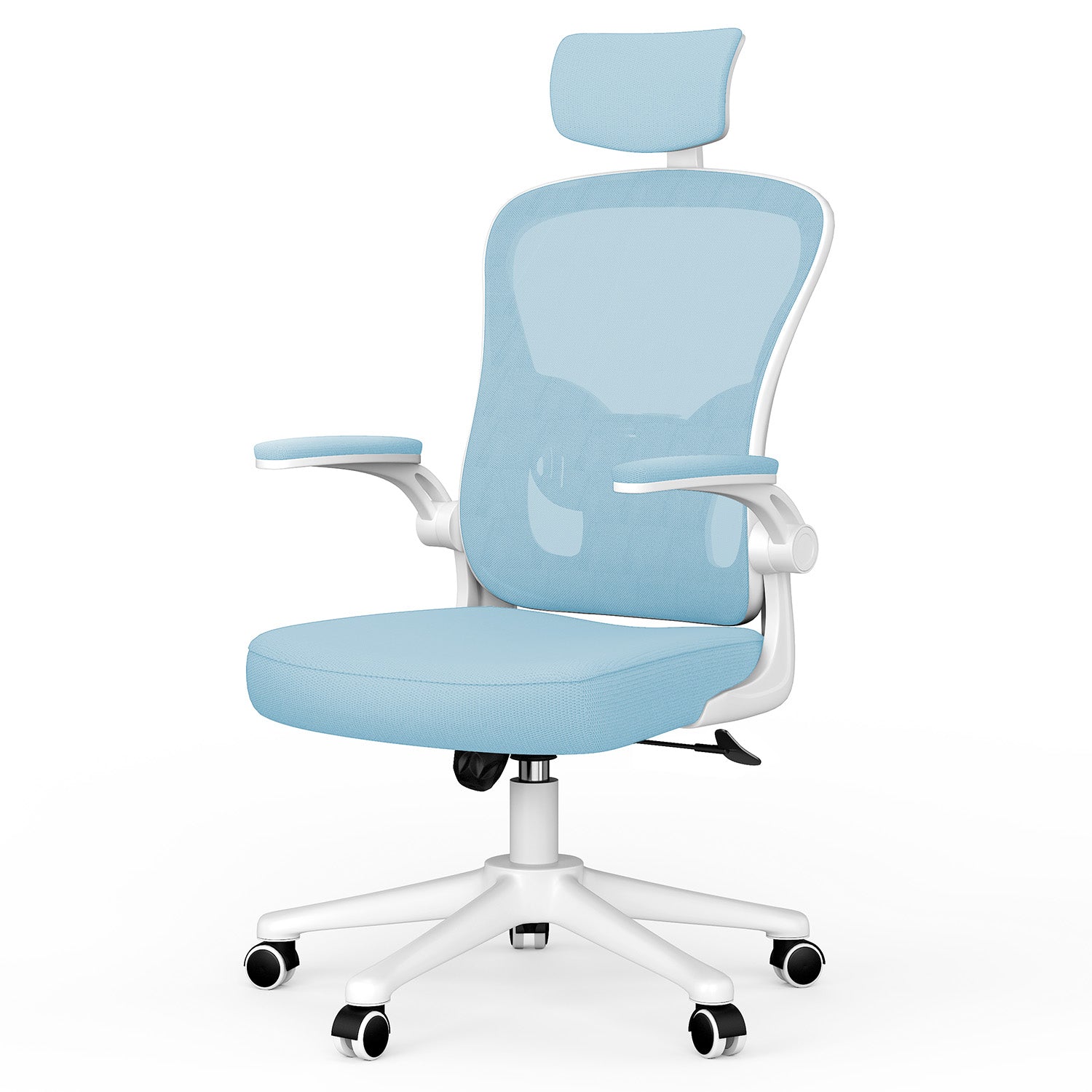 Kontorsstol Ergonomisk Skrivbordsstol, Vridbar Datorstol med Vadderad Sittdyna för Hem/Kontor, Maxbelastning 150kg