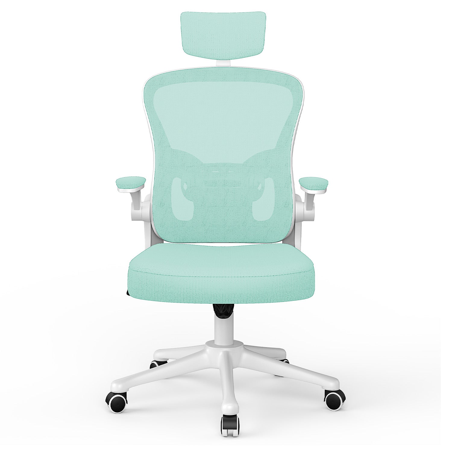 Kontorsstol Ergonomisk Skrivbordsstol, Vridbar Datorstol med Vadderad Sittdyna för Hem/Kontor, Maxbelastning 150kg