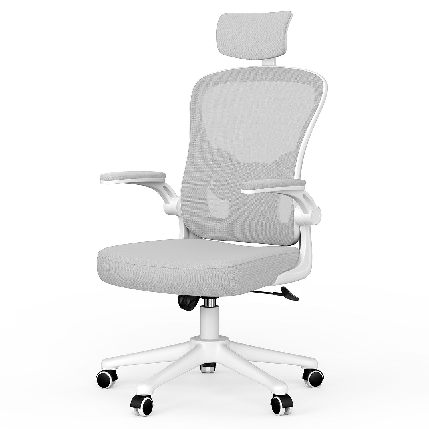 Kontorsstol Ergonomisk Skrivbordsstol, Vridbar Datorstol med Vadderad Sittdyna för Hem/Kontor, Maxbelastning 150kg