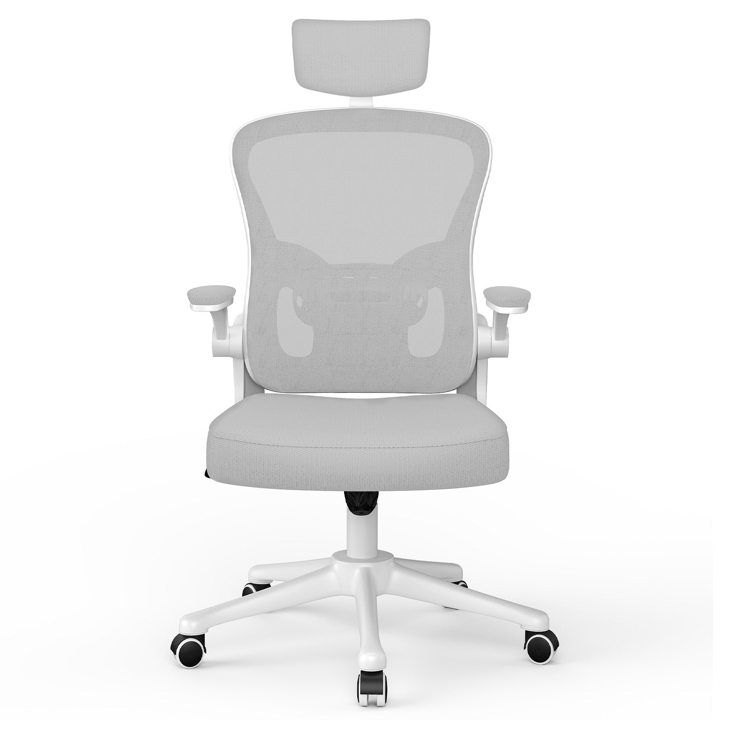 Kontorsstol Ergonomisk Skrivbordsstol, Vridbar Datorstol med Vadderad Sittdyna för Hem/Kontor, Maxbelastning 150kg