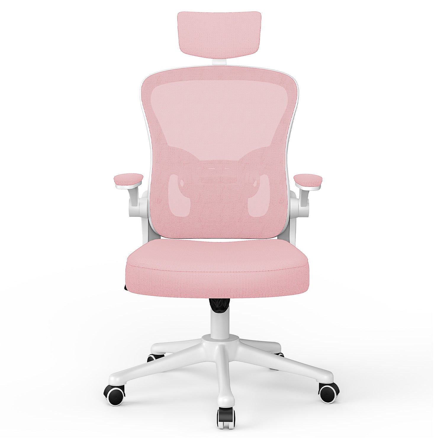 Kontorsstol Ergonomisk Skrivbordsstol, Vridbar Datorstol med Vadderad Sittdyna för Hem/Kontor, Maxbelastning 150kg