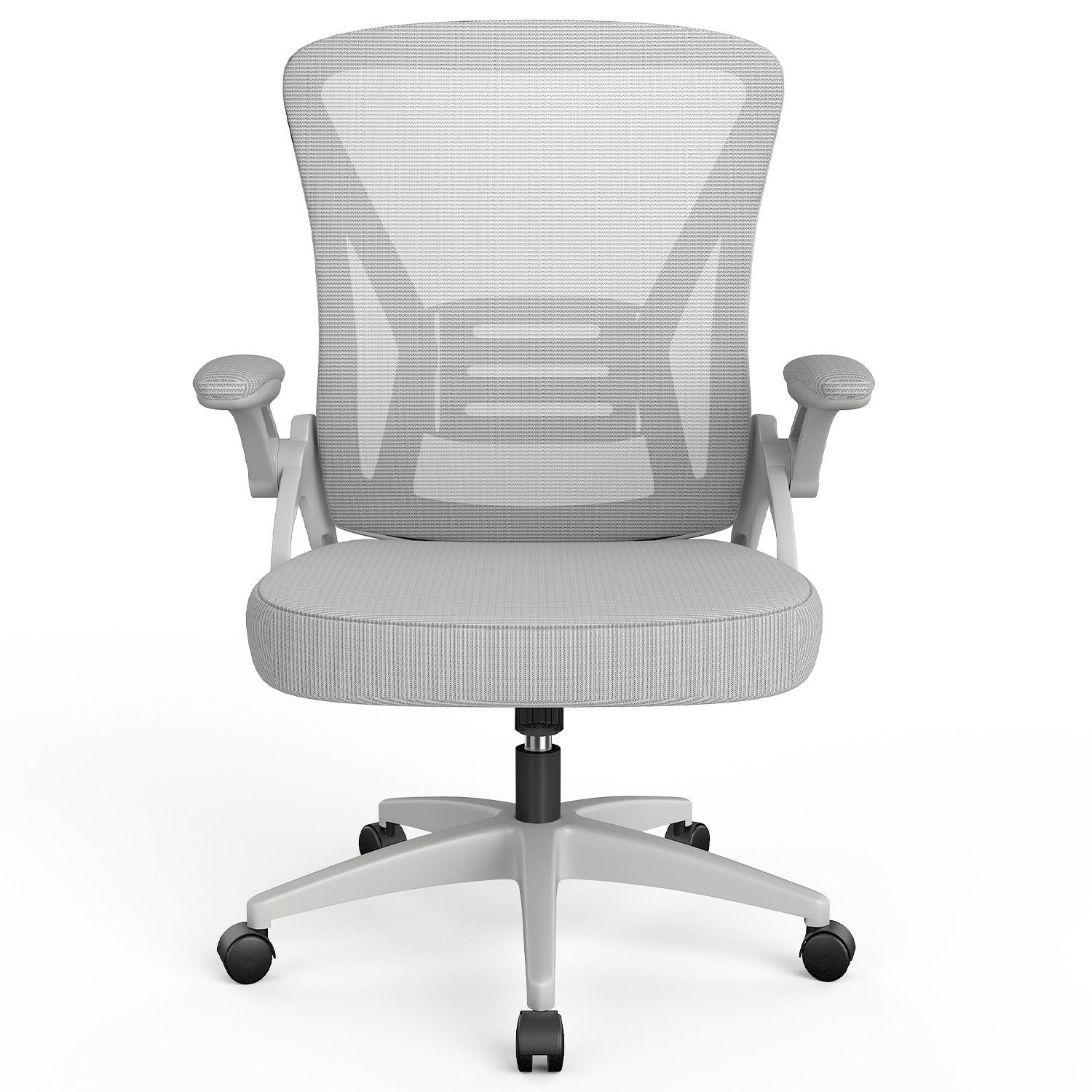 Kontorsstol Ergonomisk Skrivbordsstol med 90° Uppfällbart Armstöd, Höjdjusterbar Kontorsbordsstol