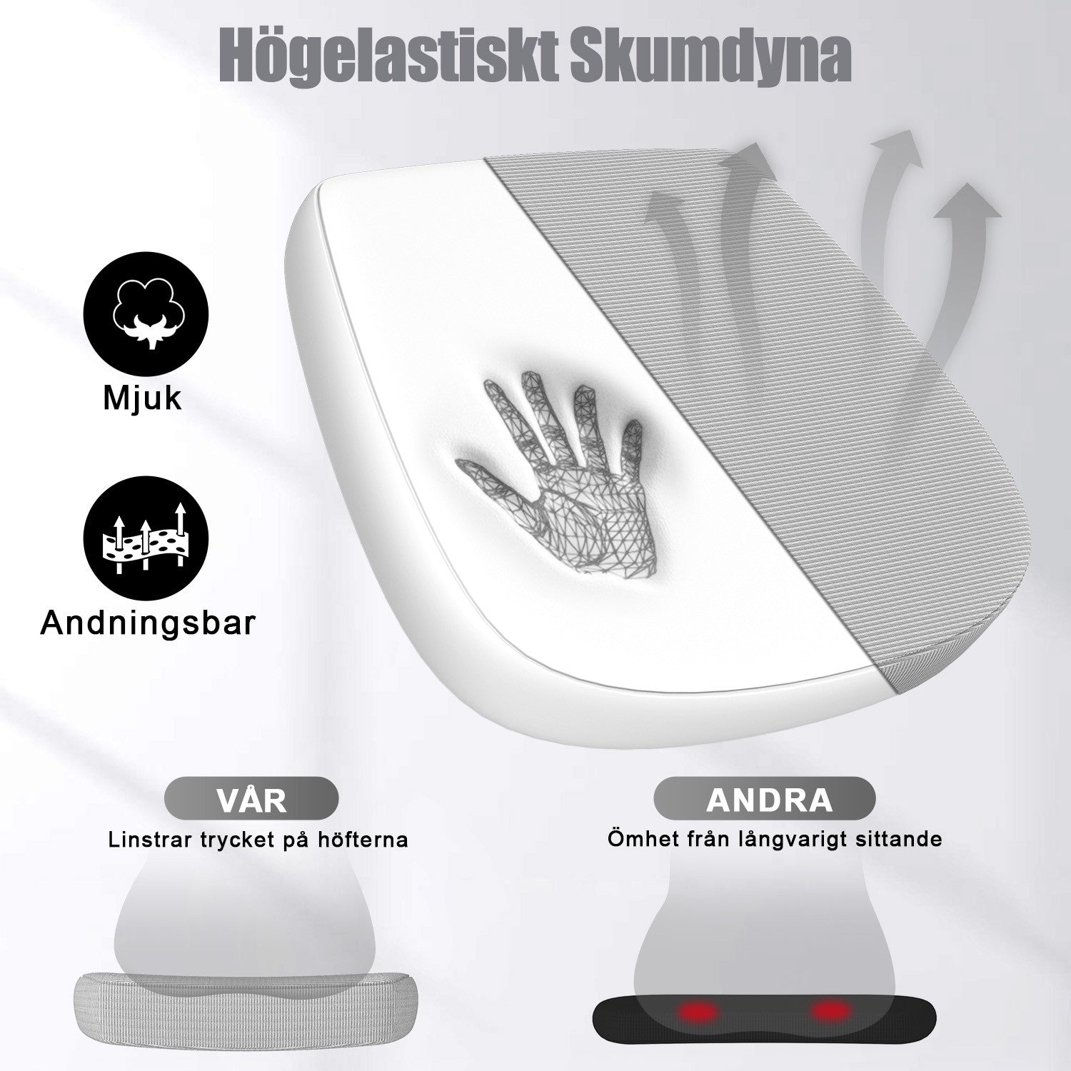 Kontorsstol Ergonomisk Skrivbordsstol med 90° Uppfällbart Armstöd, Höjdjusterbar Kontorsbordsstol