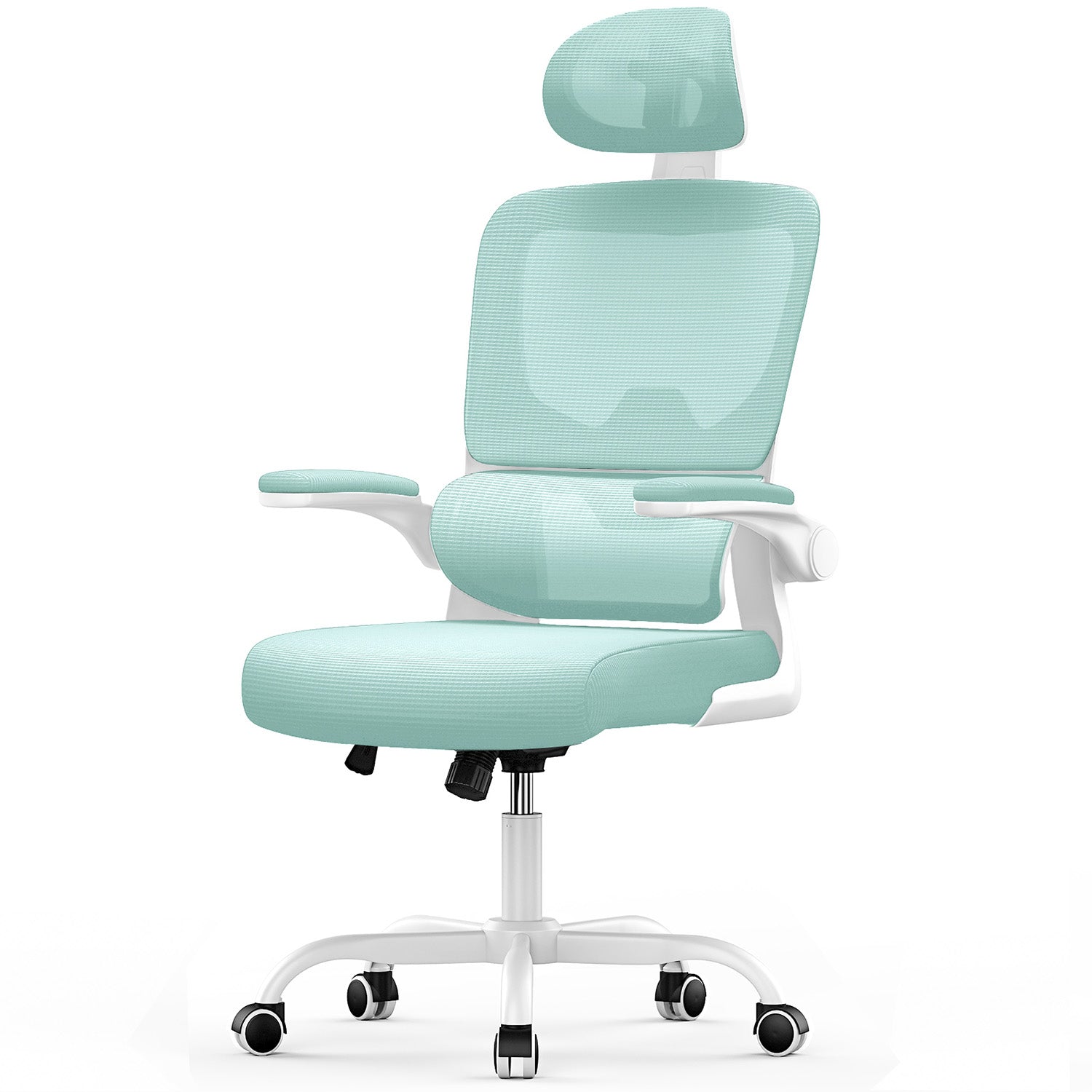 Kontorsstol Ergonomisk Skrivbordsstol, Vridbar Datorstol med Vadderad Sittdyna för Hem/Kontor, Maxbelastning 150kg
