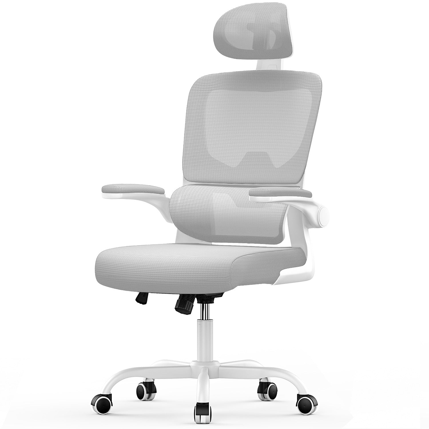 Kontorsstol Ergonomisk Skrivbordsstol, Vridbar Datorstol med Vadderad Sittdyna för Hem/Kontor, Maxbelastning 150kg
