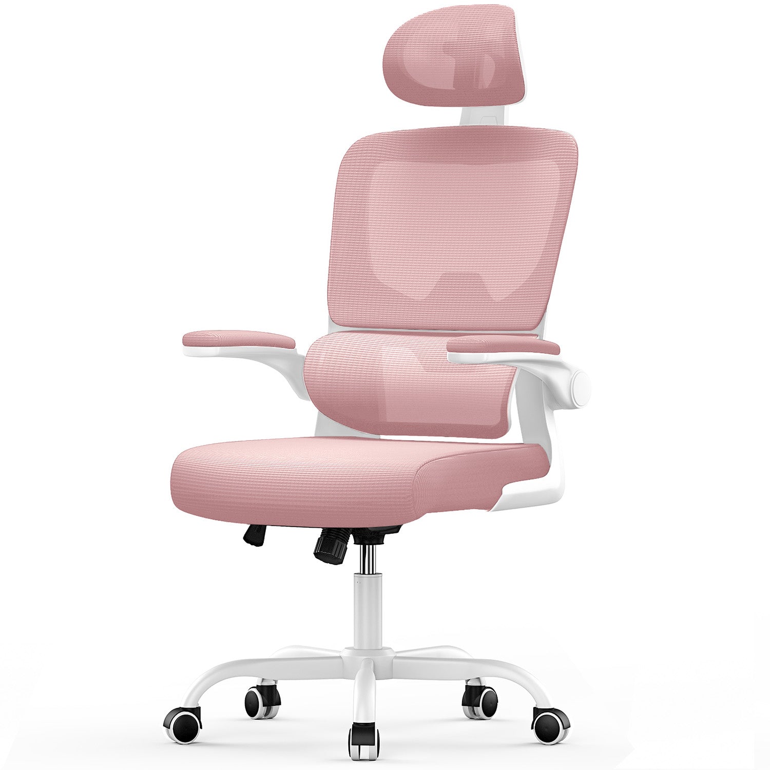 Kontorsstol Ergonomisk Skrivbordsstol, Vridbar Datorstol med Vadderad Sittdyna för Hem/Kontor, Maxbelastning 150kg